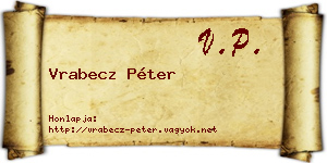 Vrabecz Péter névjegykártya